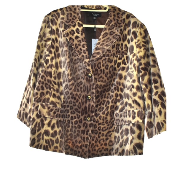 Talbots tiger print blazer - Picture 1 of 8
